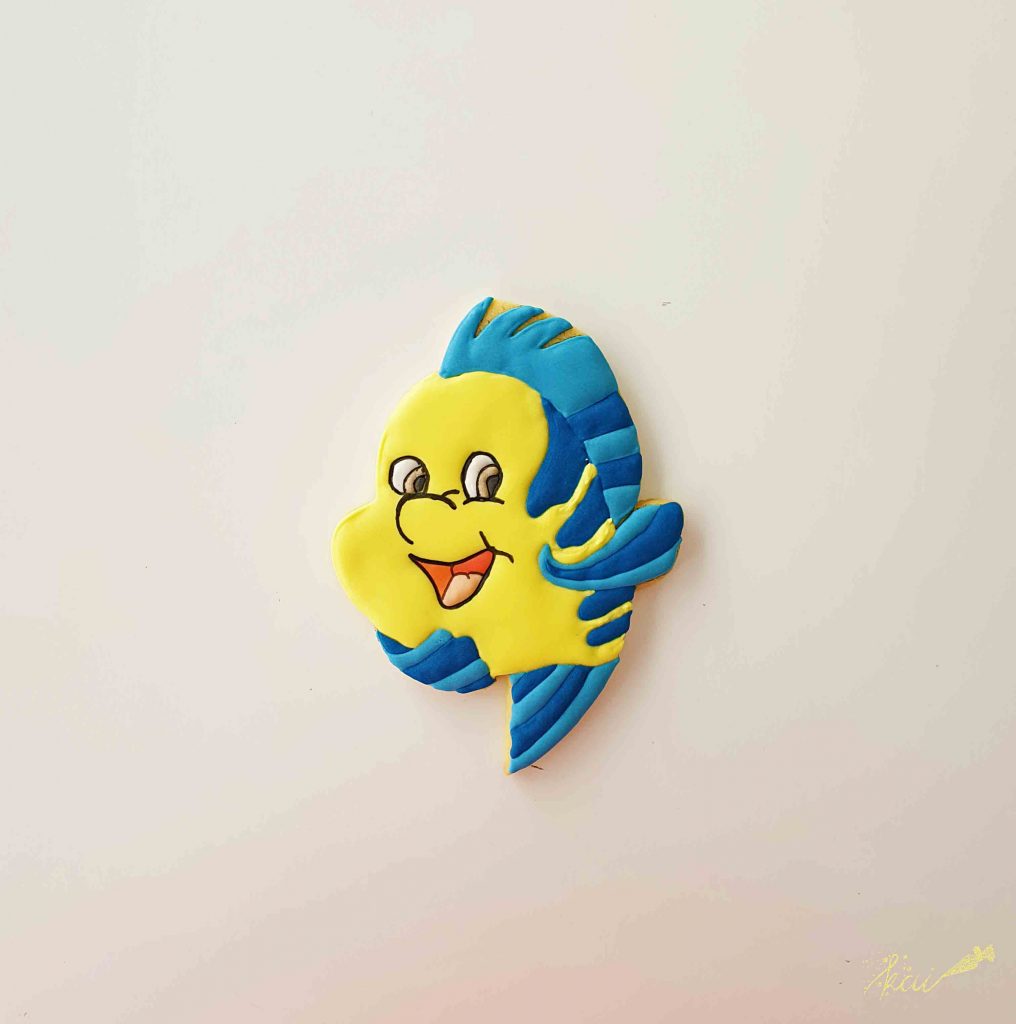 The Little Mermaid- Flounder Cookie