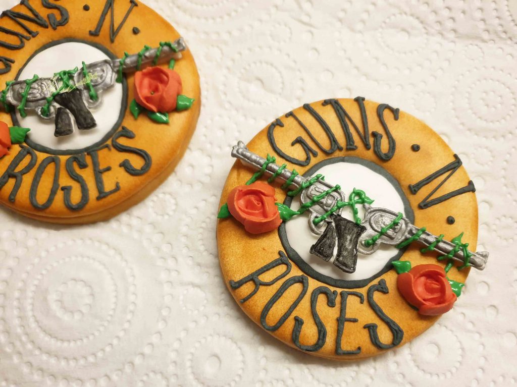 Guns-and-Roses Custom Designed Cookies