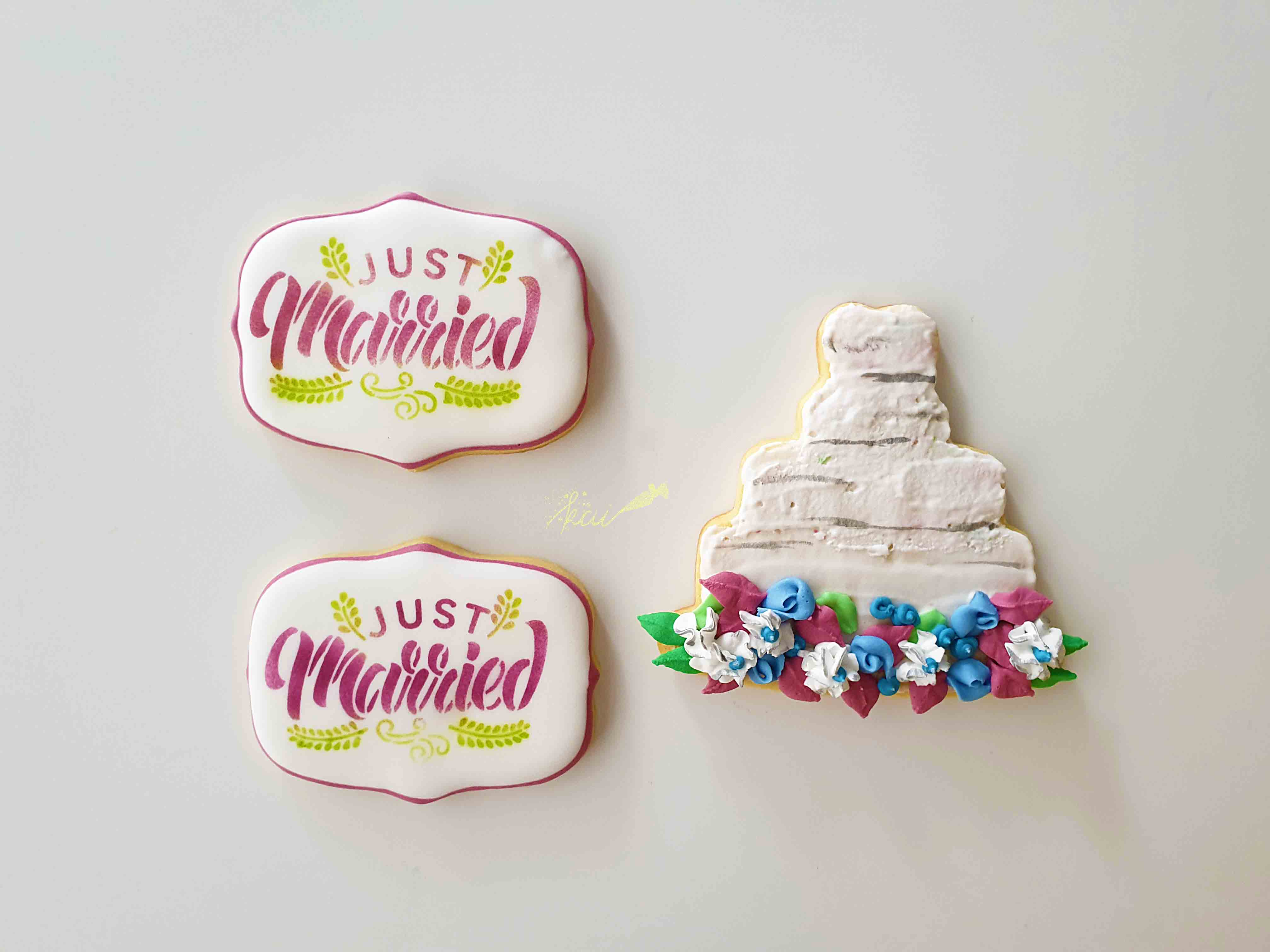 Just-married-cookie-set